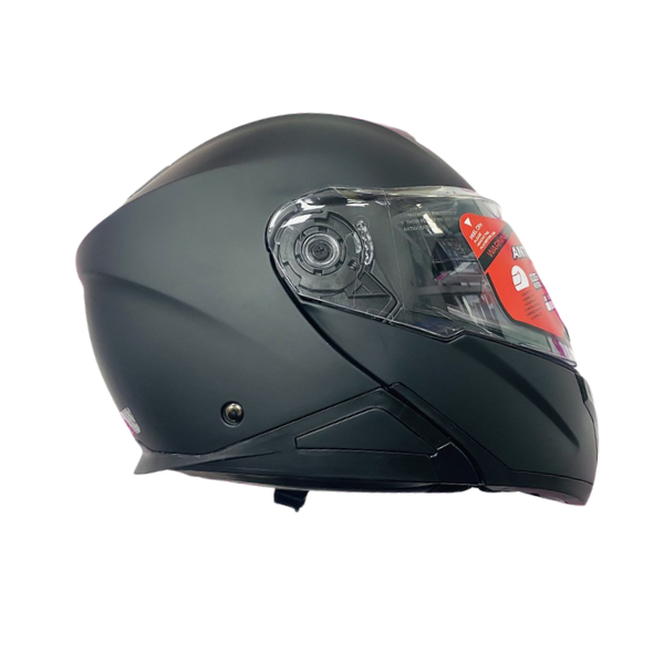 STWIN Mat Siyah Çene Açılır Motorcu Kaskı