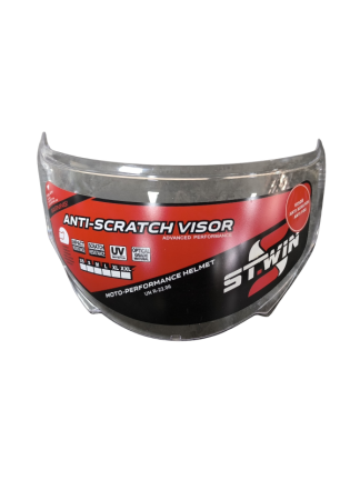 STWIN Çizilmeye Dayanıklı, Buğu Önleyici, UV Korumalı Beyaz (Şeffaf) Vizör