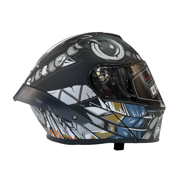 Wosen Mat Siyah 3A Çene Açılır Motorcu Kaskı