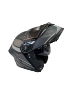 Wosen Mat Siyah 5A Çene Açılır Motorcu Kaskı