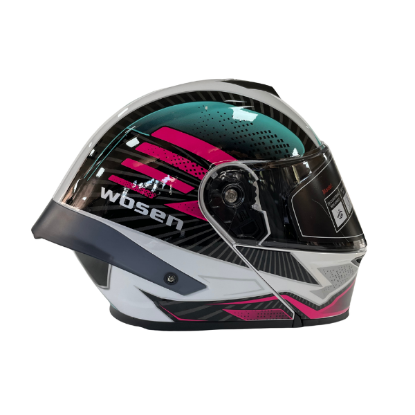 Wosen 6A Çene Desenli Açılır Motorcu Kaskı