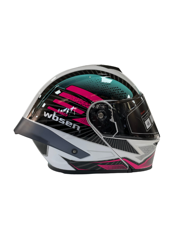 Wosen 6A Çene Desenli Açılır Motorcu Kaskı