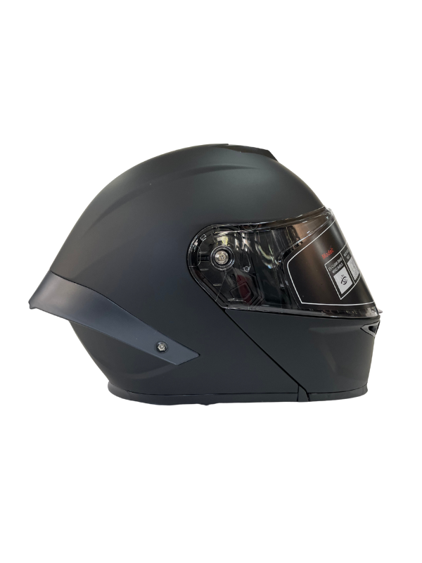 Wosen Mat Siyah Çene Açılır Motorcu Kaskı