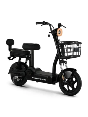 Skyjet Twister E1 Pro Ehliyetsiz Ruhsatsız Elektrikli Moped Siyah