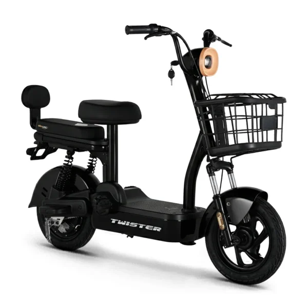 Skyjet Twister E1 Pro Ehliyetsiz Ruhsatsız Elektrikli Moped Siyah