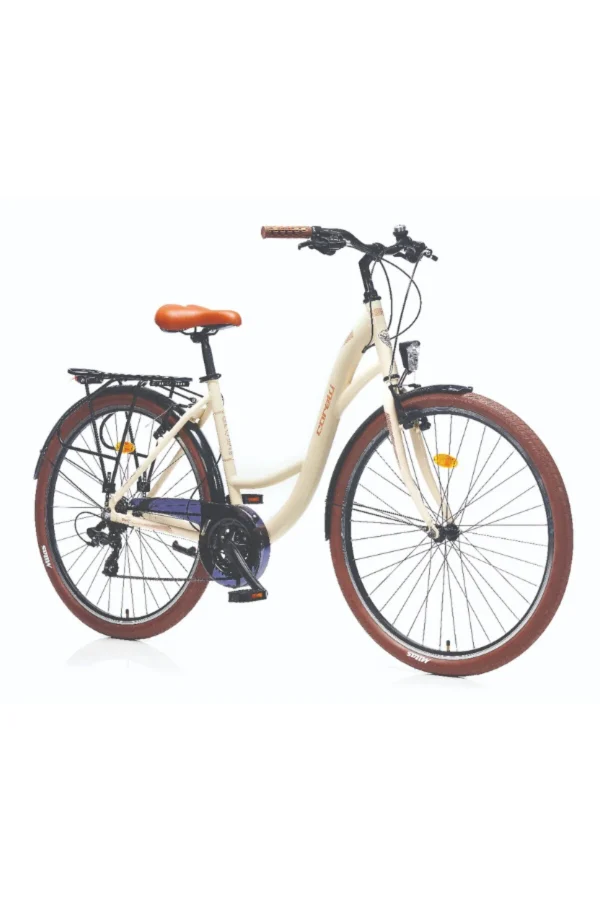 Corelli Glowie 28 Jant Şehir Bisikleti Krem Rengi