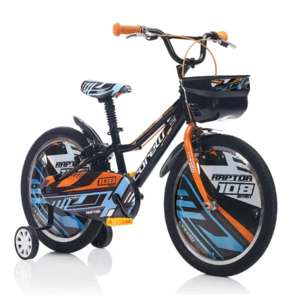 Corelli Raptor 20 Jant Çocuk Bisikleti Siyah - Turuncu