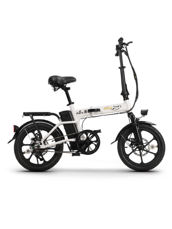 Skyjet Nitro 16 Katlanır İnce Teker Elektrikli Bisiklet Beyaz