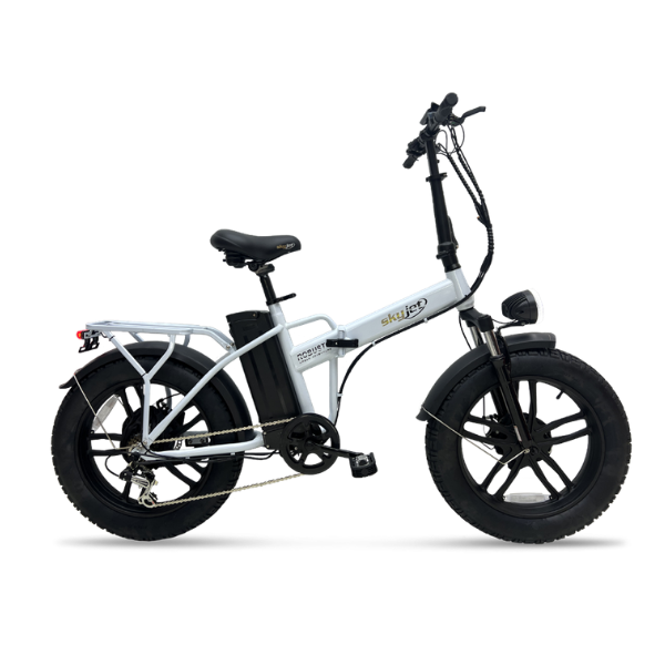 Skyjet Robusto Katlanır Kalın Teker Elektrikli Bisiklet Beyaz