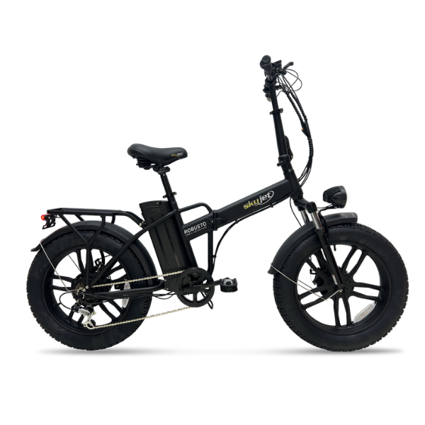 Skyjet Robusto Katlanır Kalın Teker Elektrikli Bisiklet Siyah